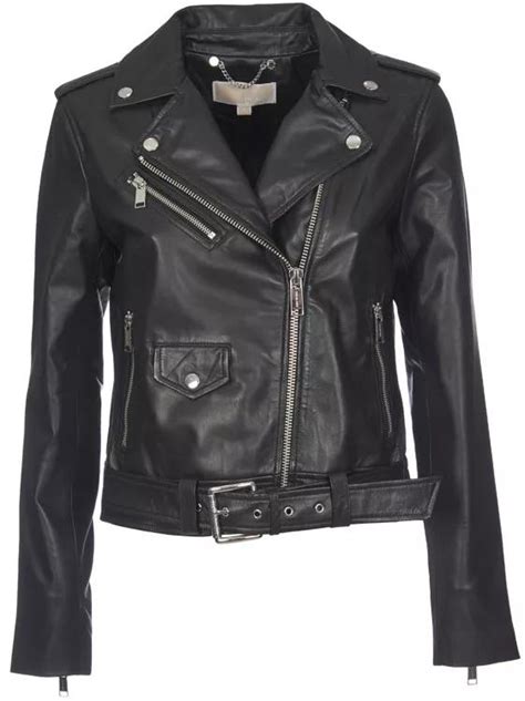 jassen michael kors|michael kors leather jacket.